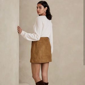 Banana Republic Vegan Suede Miniskirt